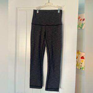 Lululemon slightly cropped grey leggings. Size 4